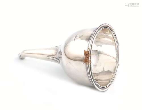 A George III silver wine funnel, by William Fell, …