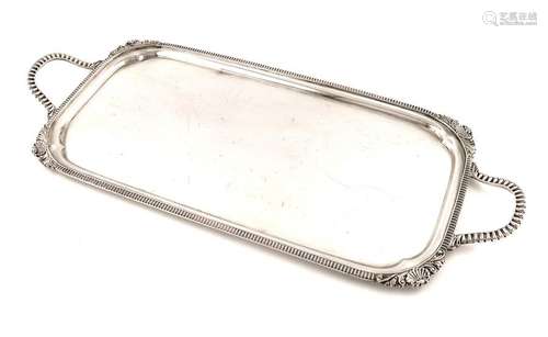 A modern silver two handled tray, by J. B. Chatter…