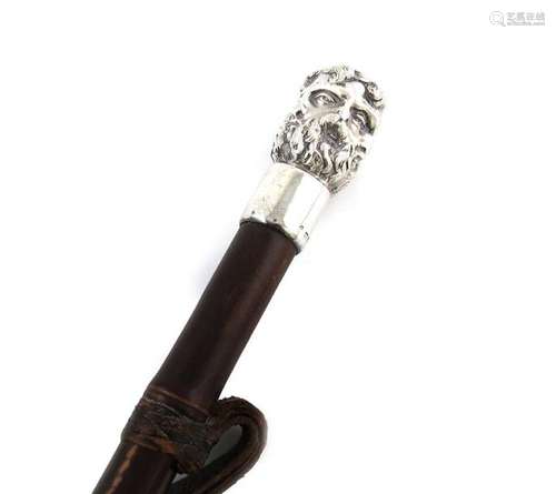 A Victorian silver handled umbrella, by F B Thomas…