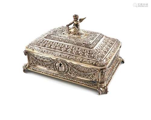 A continental silver casket, with import marks for…