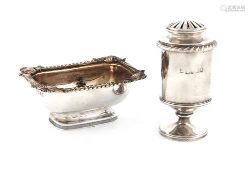 A George IV silver muffineer, by Emes and Barnard,…