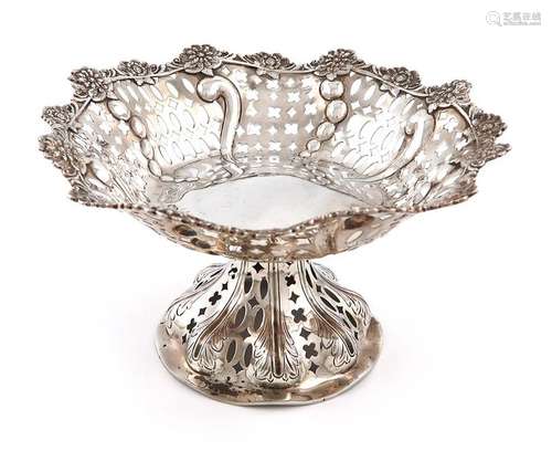 A Victorian silver tazza, over stamped with maker'…