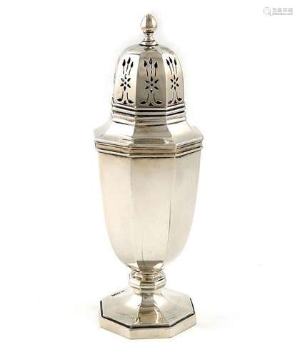 A silver sugar caster, by Walker and Hall, Sheffie…