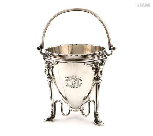 A Victorian silver swing handled sugar basket, by …