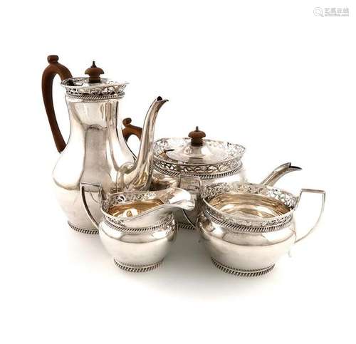 A four piece silver tea and coffee set, by Mappin …