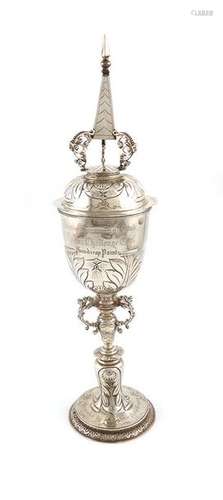 A silver steeple cup and cover, by Henry Lambert, …