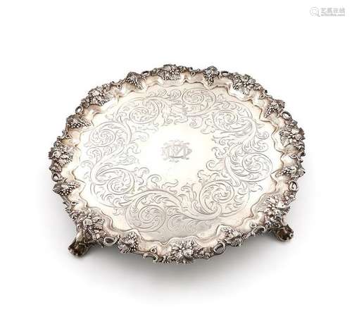 A Victorian silver salver, by Henry Wilkinson and …