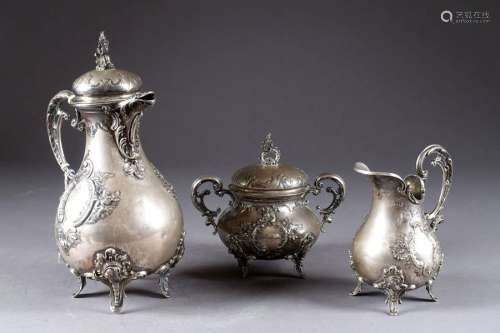 Coffee service. Composed of three pieces, in the L…