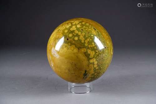 Sphere. Polished Madagascar jasper. Diameter: 20 c…