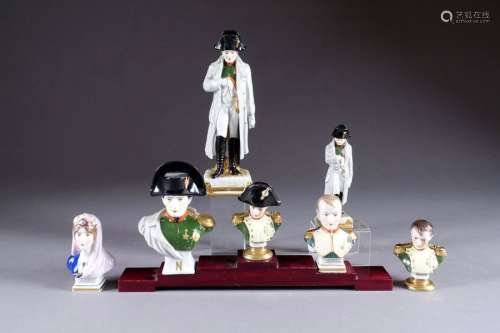 Napoleon and Josephine. Collection of seven statue…