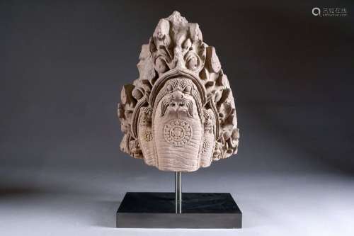 Naga Koh Ker. With five heads written in scrolls. …