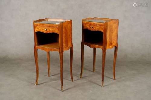 Pair of Night Tables. They have a small drawer and…