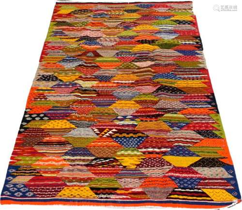 Carpet kilim Morocco. It features a multitude of p…