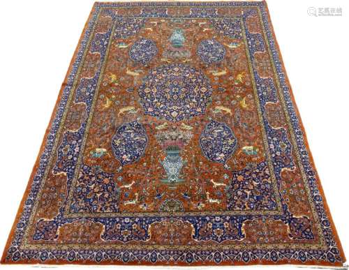 Tébriz carpet. With hunting decoration, made up of…