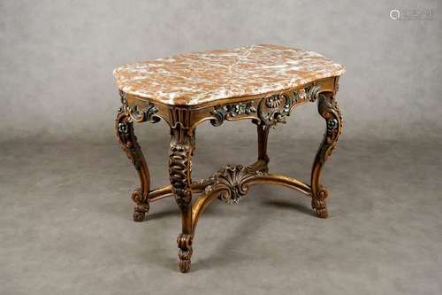 Middle Table. Headed with a royal red molded marbl…