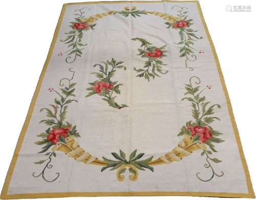 Aubusson Style Carpet. The light background shows …
