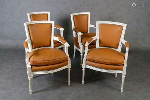 Suite of four Louis XVI Style Armchairs. Slightly …