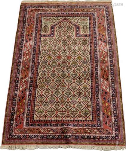 Caucasus Prayer Carpet. A stylized mihrab and ligh…