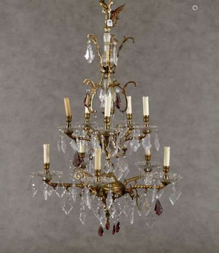 Louis XV Style chandelier. Lighting by a double ri…