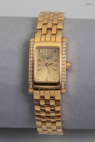 LONGINES. Ladies' wristwatch in 18k yellow gold, r…