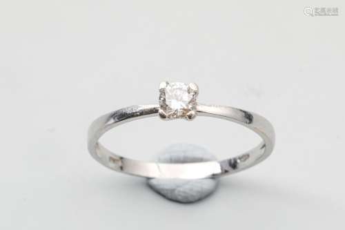 Solitaire ring in white gold diamond of about 0.20…