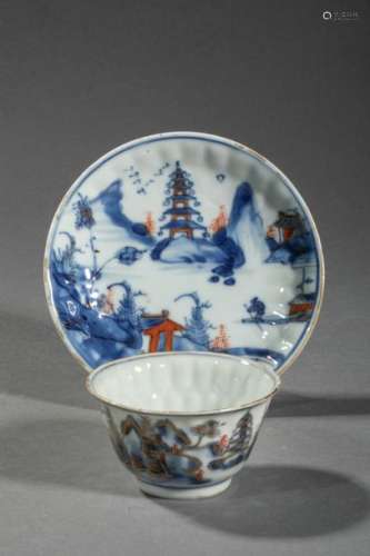 JAPAN, 19th century, Imari porcelain. Set of 2 pie…