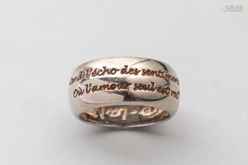 ARTHUS BERTRAND. A silver ring inscribed, \