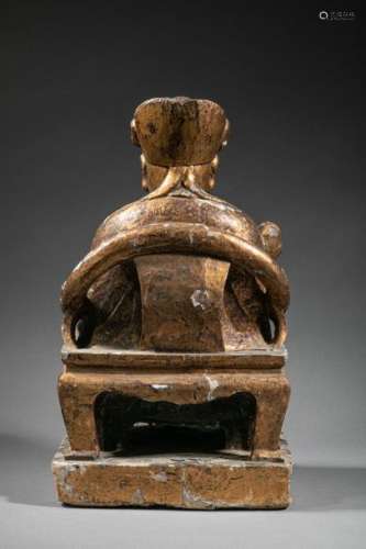 CHINA, Figure of a scholar sitting on an armchair,…
