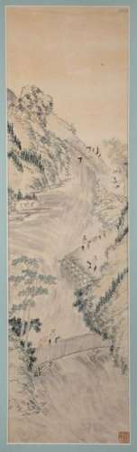 CHINA, end of the Qing Dynasty. Painting on paper …