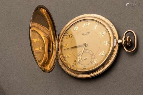 TISSOT. Gusset watch in gold plated metal, protect…
