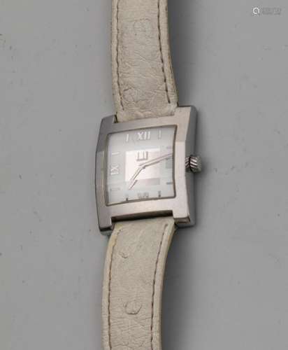 DUNHILL. Steel wristwatch, square dial, quartz mov…