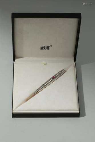 MONTBLANC. Ballpoint pen in 18k white gold model \