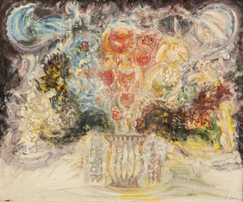 Zdzisław LACHUR (1920 2007) Vase of flowers Oil on…