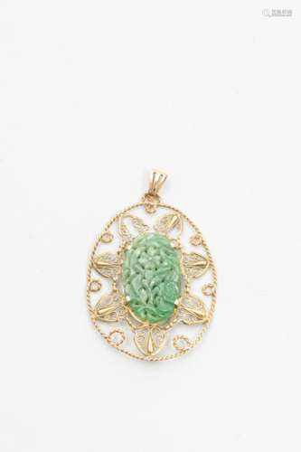 Pendant in 18k yellow gold with filigree mesh, in …