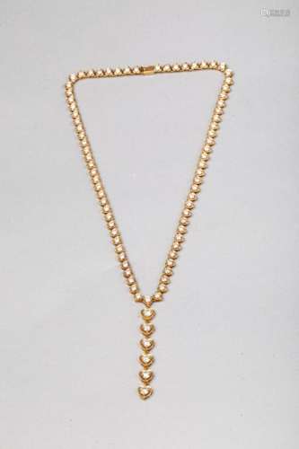 Neglected necklace in 18k yellow gold river links …