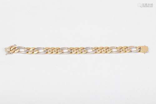 Bracelet in 18k yellow gold decorated with 6 diamo…