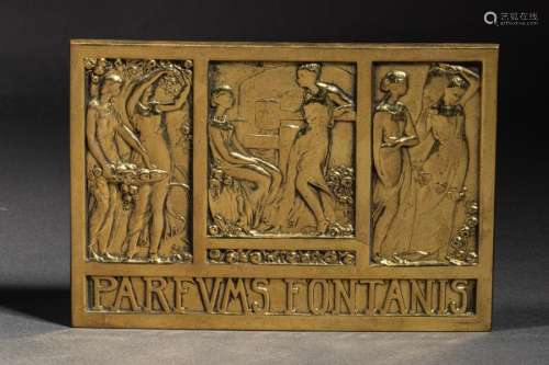 FONTANIS. Rare Fontanis advertising plate, in copp…