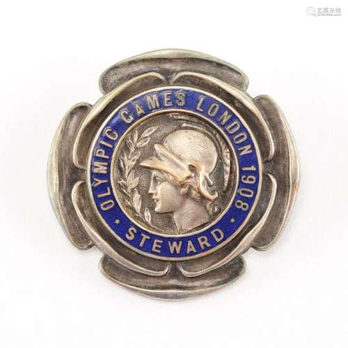 London 1908 Summer Olympics Steward's Badge