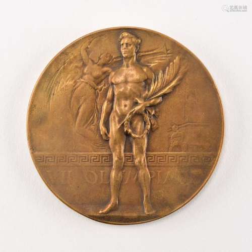 Antwerp 1920 Summer Olympics Bronze WinnerÂs Medal