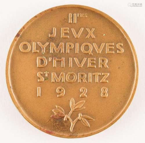 St. Moritz 1928 Winter Olympics Bronze Participation