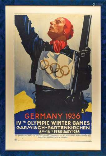 Garmisch 1936 Winter Olympics Poster