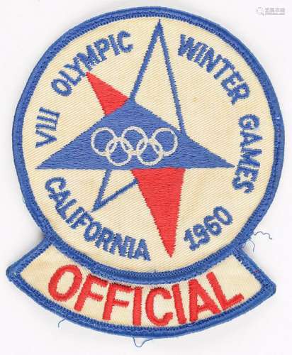 Squaw Valley 1960 Winter Olympics Official's Patch