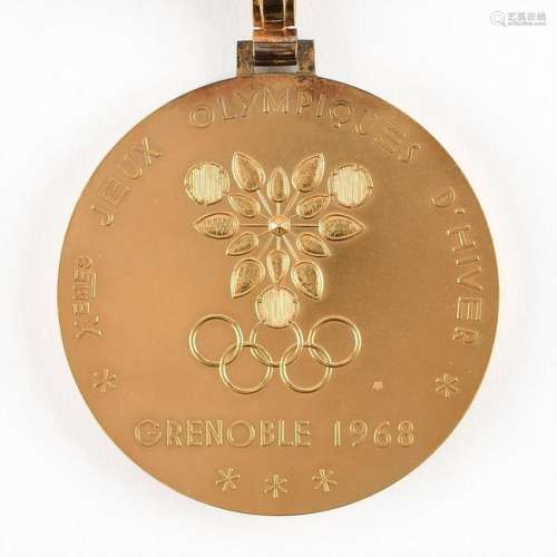 Grenoble 1968 Winter Olympics Gold WinnerÂs Medal with