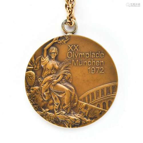 Munich 1972 Summer Olympics Bronze WinnerÂs Medal with