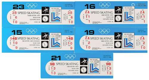 Lake Placid 1980 Winter Olympics Eric Heiden Ticket