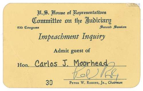 Watergate Impeachment Inquiry Pass