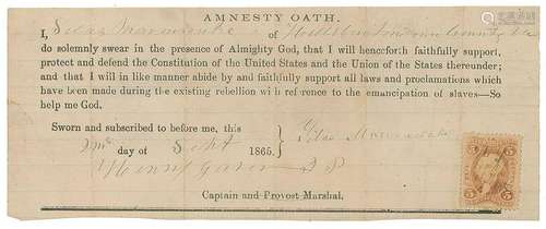 Civil War Amnesty Oath