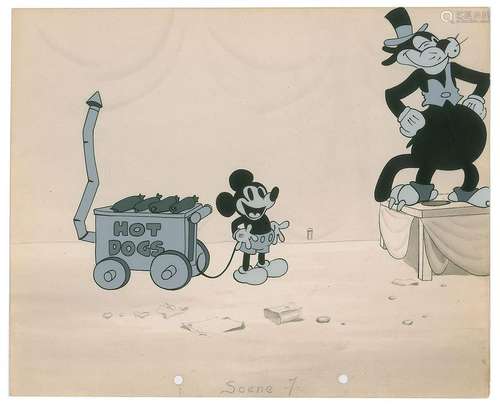 Mickey Mouse and Kat Nipp production cel and production