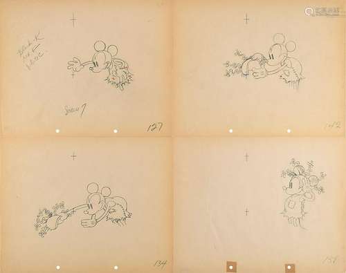 Mickey Mouse production drawings from Mickey's