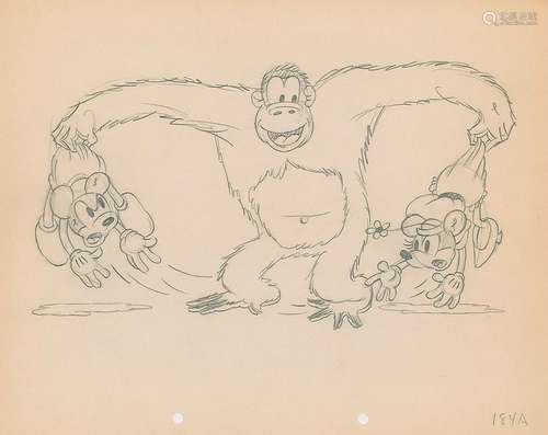 Mickey and Minnie Mouse and Beppo the Gorilla